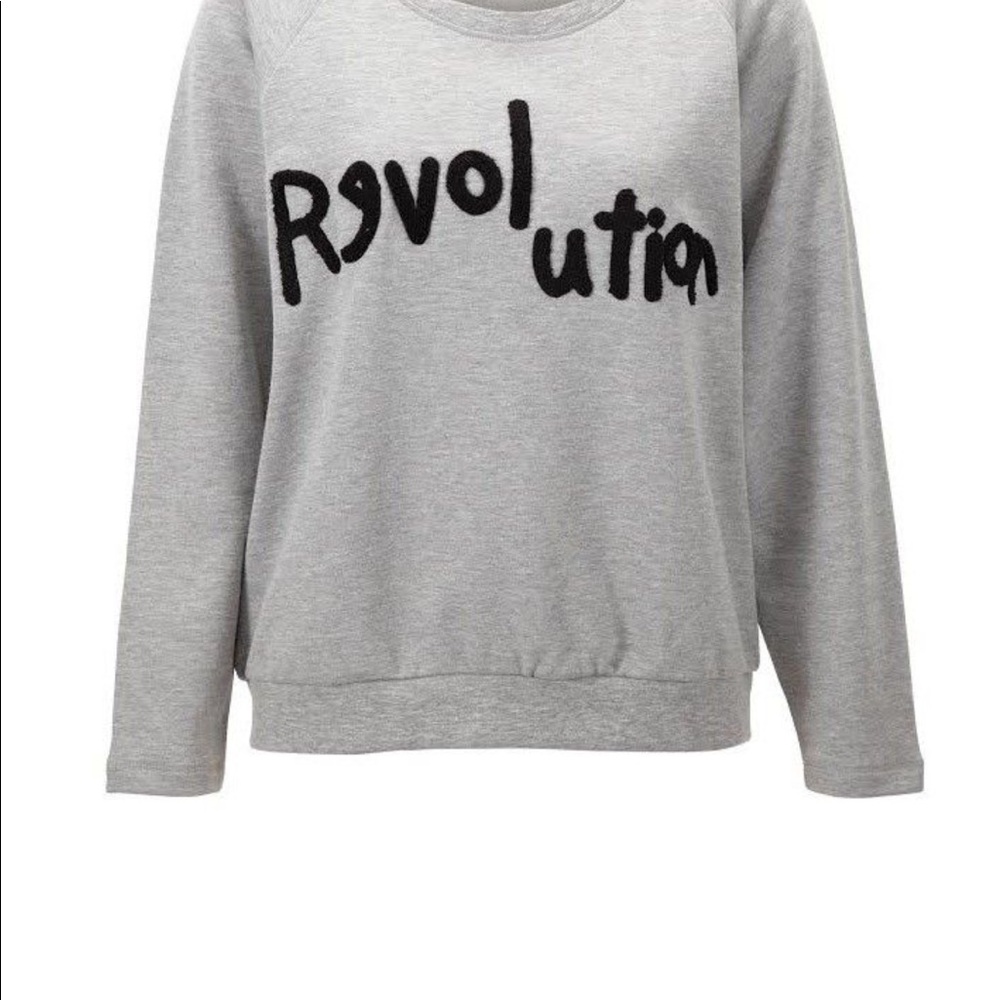 Selected Femme REVOLUTION Grey  Crop Sweatshirt XL - Picture 3 of 6